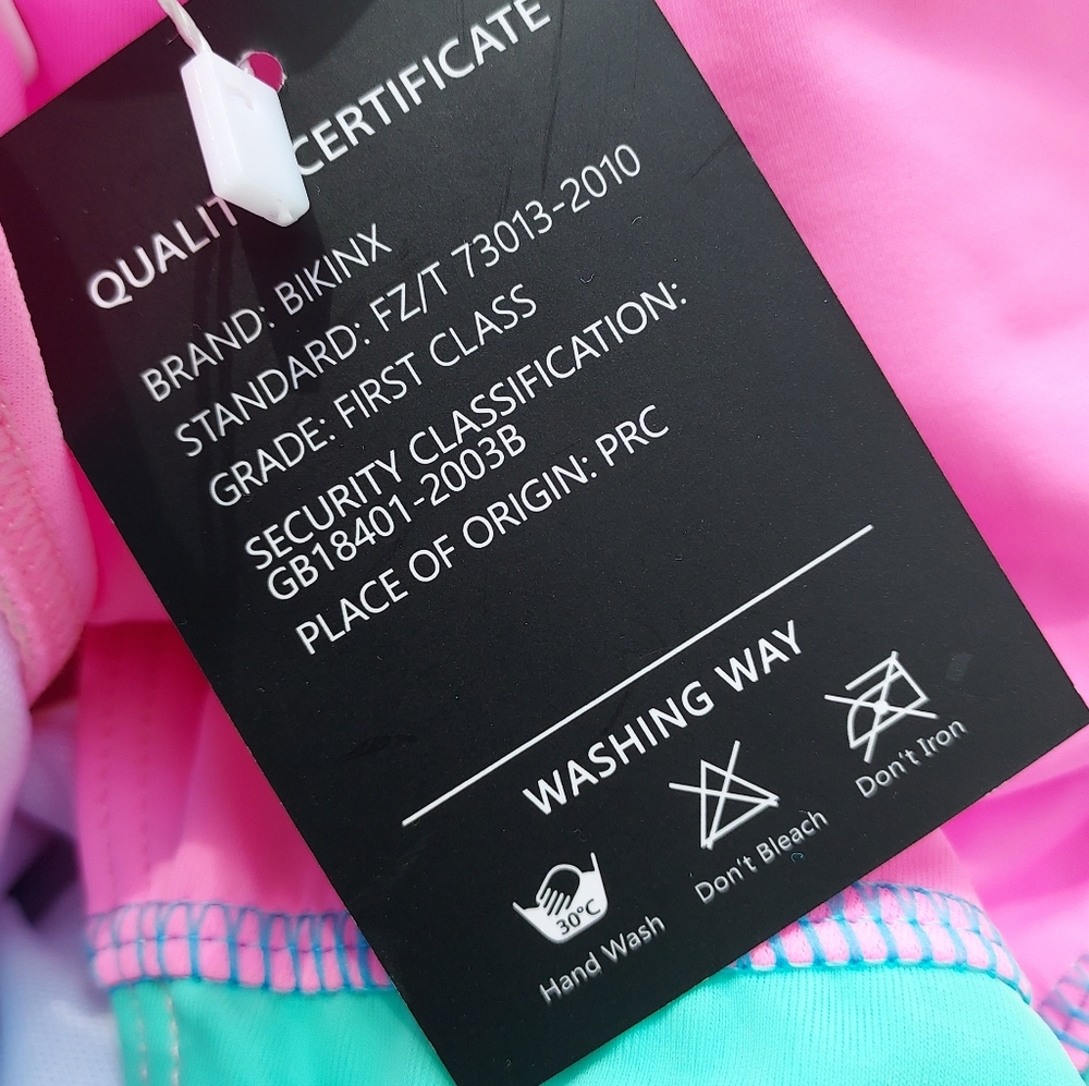 Bikinx Racerback Zip Front One Piece Swim Suit Size Small NEW NWT Preppy - Picture 7 of 7
